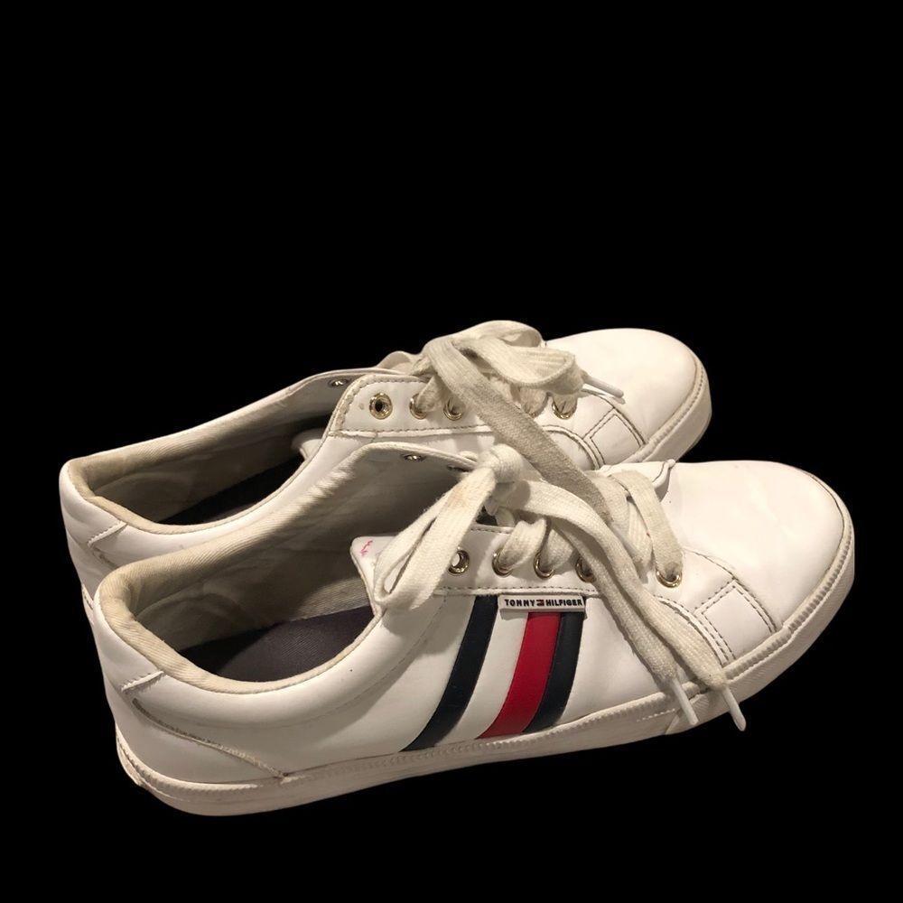 Tommy Hilfiger White Leather Sneakers